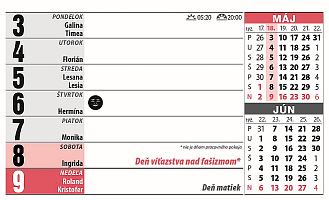 Stolový kalendár Riadkový s veľkými písmenami 2027 5