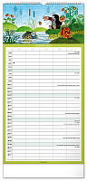 NOTIQUE Nástenný kalendár Rodinný plánovací Krtko CZ 2027, 21 x 42 cm 6