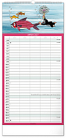 NOTIQUE Nástenný kalendár Rodinný plánovací Krtko CZ 2027, 21 x 42 cm 8
