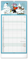 NOTIQUE Nástenný kalendár Rodinný plánovací Krtko CZ 2027, 21 x 42 cm 12