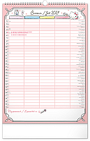 NOTIQUE Nástenný kalendár Rodinný plánovací Hello Kitty XL CZ/SK 2027, 33 x 46 cm 7