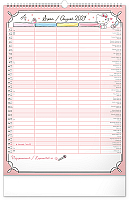 NOTIQUE Nástenný kalendár Rodinný plánovací Hello Kitty XL CZ/SK 2027, 33 x 46 cm 8