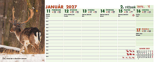 Stolový kalendár Poľovník 2027 4