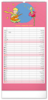 NOTIQUE Nástenný kalendár Rodinný plánovací Malý princ CZ/SK 2027, 21 x 42 cm 2