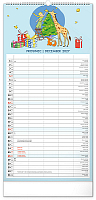 NOTIQUE Nástenný kalendár Rodinný plánovací Malý princ CZ/SK 2027, 21 x 42 cm 12