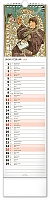 Nástenný kalendár Alfons Mucha CZ/SK 2024, 12 × 48 cm 2