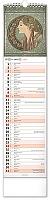 Nástenný kalendár Alfons Mucha CZ/SK 2024, 12 × 48 cm 3