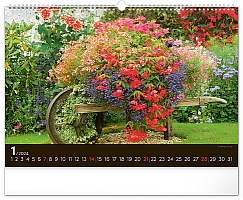 Nástenný kalendár Záhrady 2024, 48 × 33 cm 1