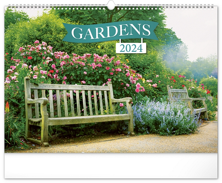 Nástenný kalendár Záhrady 2024, 48 × 33 cm
