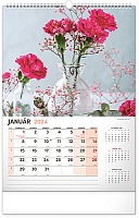 Nástenný kalendár Kvety 2024, 33 × 46 cm 1