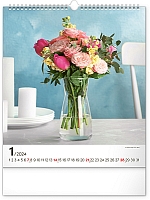 Nástenný kalendár Kvety 2024, 30 × 34 cm 1