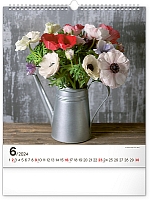 Nástenný kalendár Kvety 2024, 30 × 34 cm 6