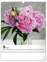 Nástenný kalendár Kvety 2024, 30 × 34 cm 9