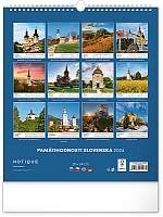 Nástenný kalendár Pamätihodnosti Slovenska 2024, 30 × 34 cm 14