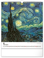 Nástenný kalendár Vincent van Gogh 2024, 30 × 34 cm 1