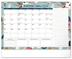 Nástenný plánovací kalendár Kvety 2024, 48 × 33 cm 5