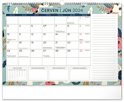Nástenný plánovací kalendár Kvety 2024, 48 × 33 cm 6