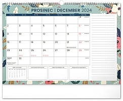 Nástenný plánovací kalendár Kvety 2024, 48 × 33 cm 12