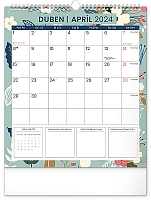 Nástenný plánovací kalendár Kvety 2024, 30 × 34 cm 4