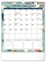 Nástenný plánovací kalendár Kvety 2024, 30 × 34 cm 5