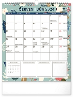 Nástenný plánovací kalendár Kvety 2024, 30 × 34 cm 6