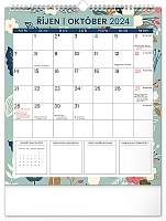 Nástenný plánovací kalendár Kvety 2024, 30 × 34 cm 10