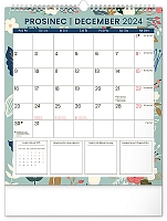 Nástenný plánovací kalendár Kvety 2024, 30 × 34 cm 12