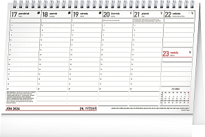 Stolový kalendár Poznámkový daňový s citátmi 2024, 25 × 14,5 cm 1