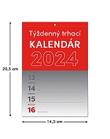 Nástenný kalendár Trhací týždenný 2024 SK, A5 2