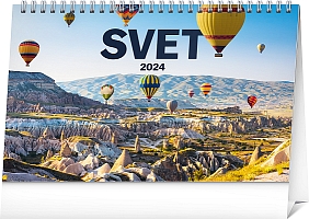 Stolový kalendár Svet 2024, 23,1 × 14,5 cm