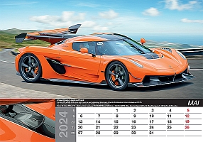 Nástenný kalendár Fast cars 2024 1