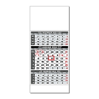 Plánovací kalendár ŠTANDARD 3M sivý 2024 1