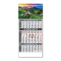 Plánovací kalendár ŠTANDARD 3M sivý 2024 4
