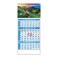 Plánovací kalendár ŠTANDARD 3M modrý 2024