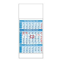 Plánovací kalendár ŠTANDARD 3M modrý 2024 
