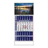 Plánovací kalendár ŠTANDARD 4M modrý 2024 2