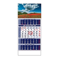 Plánovací kalendár ŠTANDARD 4M modrý 2024 4