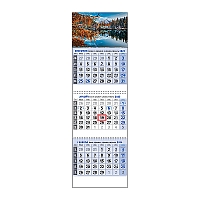 Plánovací kalendár KLASIK 3M modrý 2024 2