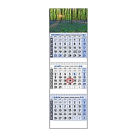 Plánovací kalendár KLASIK 3M modrý 2024 4