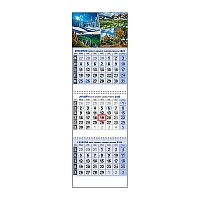 Plánovací kalendár KLASIK 3M modrý 2024 5