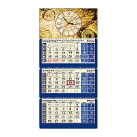 Plánovací kalendár LUXUS 3M modrý 2024 3