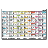 Plánovací kalendár farebný 2024