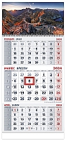 Nástenný kalendár TROJMESAČNÝ 2024 - Hory