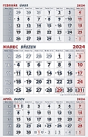 Nástenný kalendár TROJMESAČNÝ 2024 - Hory 1