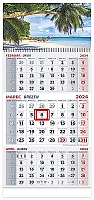 Nástenný kalendár TROJMESAČNÝ 2024 - More
