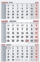 Nástenný kalendár TROJMESAČNÝ 2024 - Lúka 1