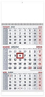 Nástenný kalendár TROJMESAČNÝ 2024 - Biely