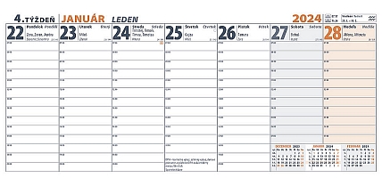 Stolový kalendár Plánovací maxi 2024 3