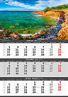 Trojmesačný kalendár Pobrežie 7