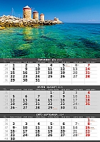 Trojmesačný kalendár Pobrežie 8